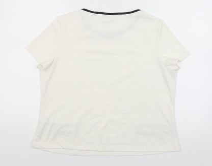 Womens UK Size 16 Dorothy Perkins White Basic T-Shirt
