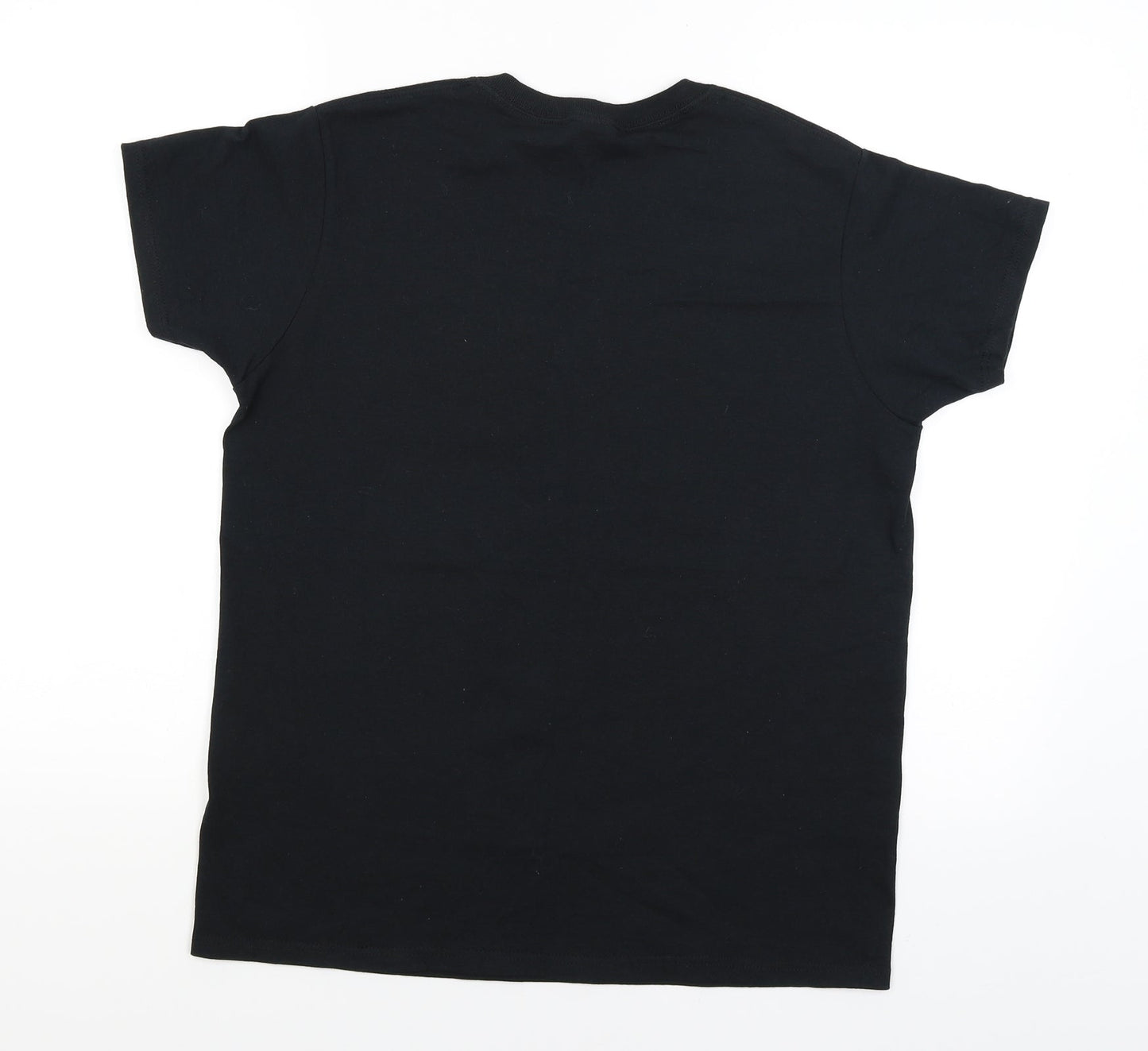 Womens UK Size M Gildan Black Basic T-Shirt