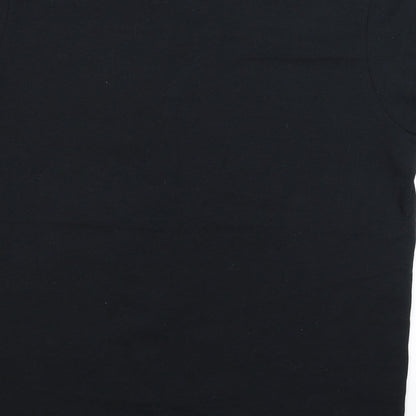 Womens UK Size M Gildan Black Basic T-Shirt