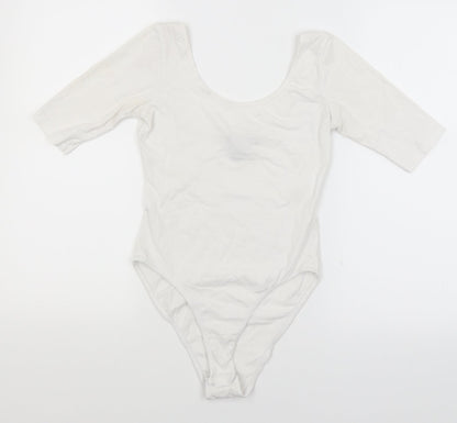 Atmosphere Womens White   Bodysuit One-Piece Size 6