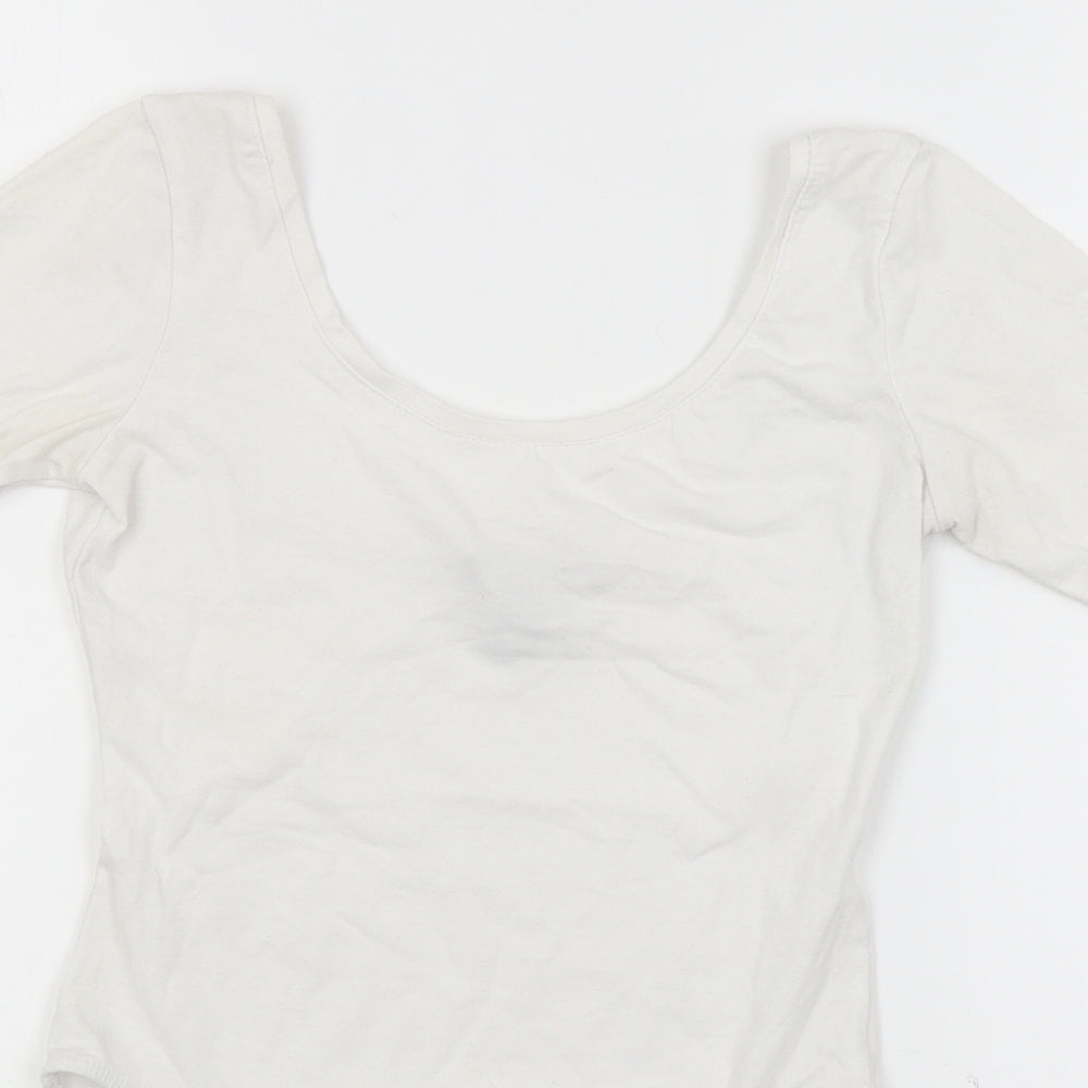 Atmosphere Womens White   Bodysuit One-Piece Size 6