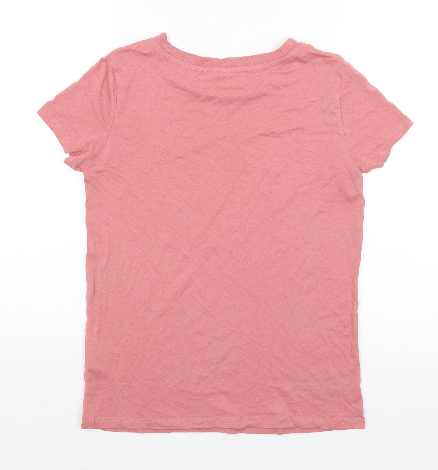 Womens UK Size XS Divided Pink Basic T-Shirt