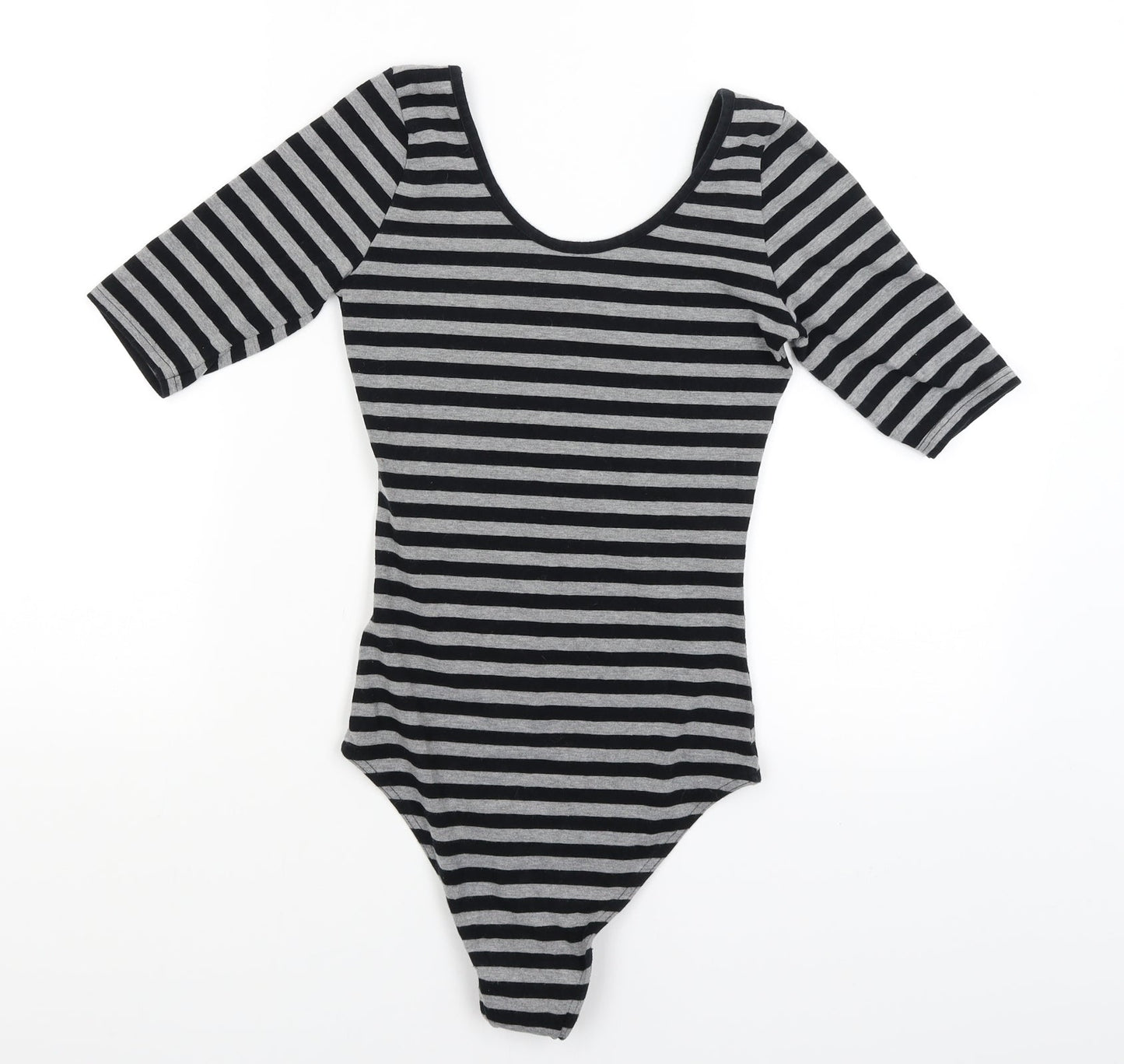 Dorothy Perkins Womens Grey Striped  Bodysuit One-Piece Size 6