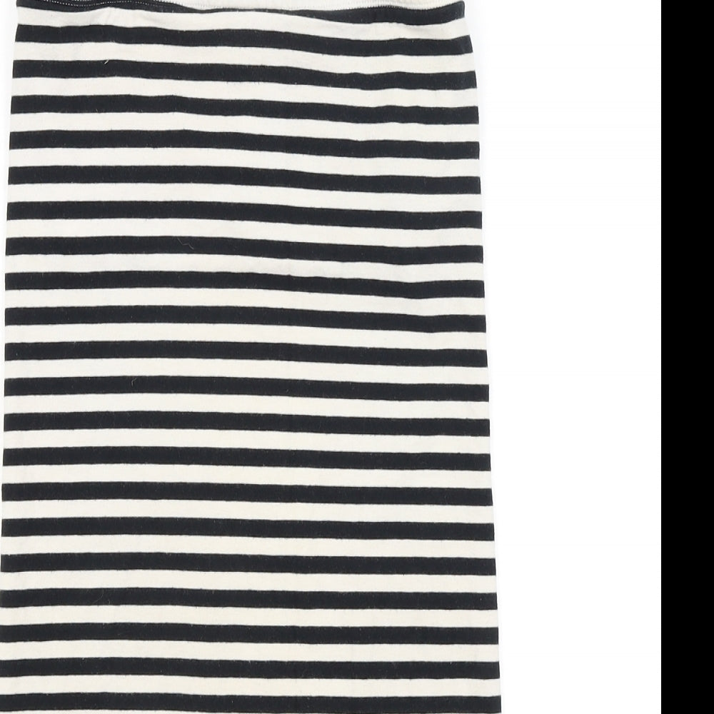Womens UK Size 8 Topshop Black Tunic T-Shirt