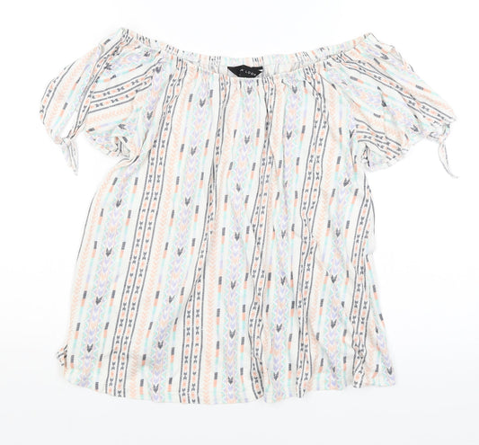 Womens UK Size 8 New Look White Basic T-Shirt