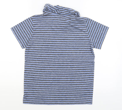 Next Boys Blue Striped  Basic T-Shirt Size 10 Years