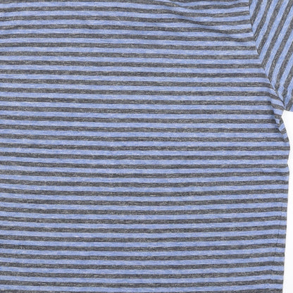Next Boys Blue Striped  Basic T-Shirt Size 10 Years