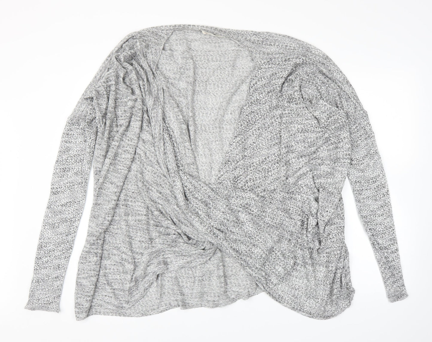 Womens UK Size 14 Label Lab Grey Wrap Blouse