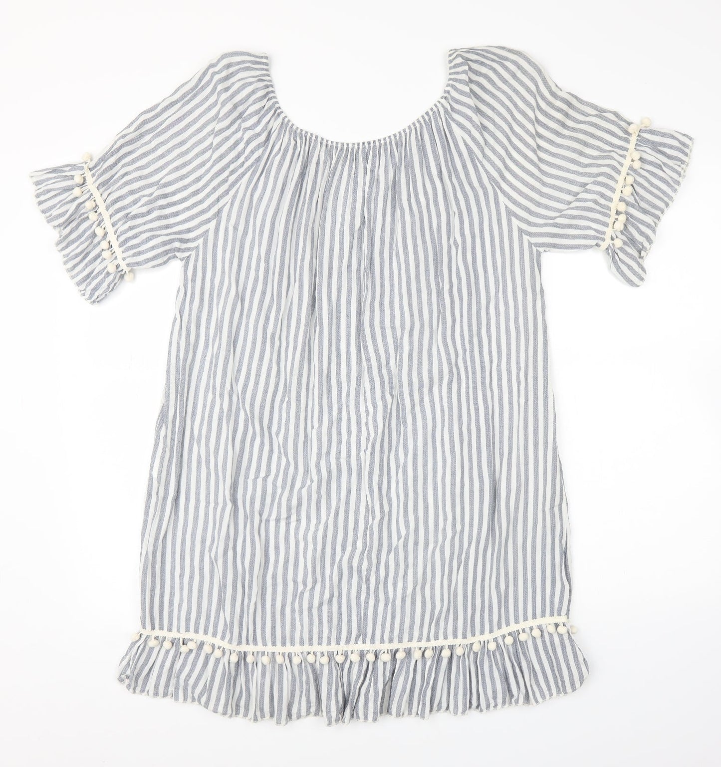 Preworn Womens Blue Striped  Shift  Size L