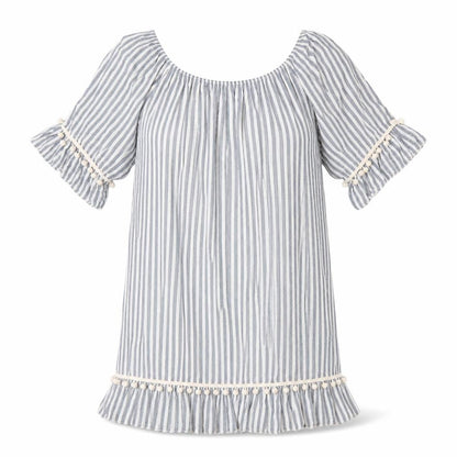Preworn Womens Blue Striped  Shift  Size L