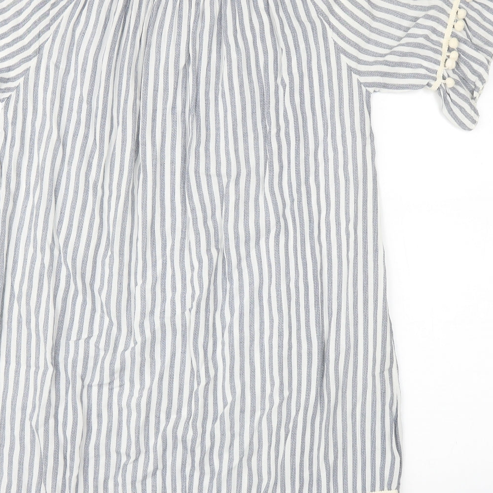 Preworn Womens Blue Striped  Shift  Size L