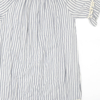 Preworn Womens Blue Striped  Shift  Size L