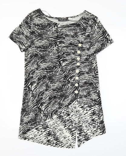 BPC Womens Black Animal Print  Bodycon  Size L