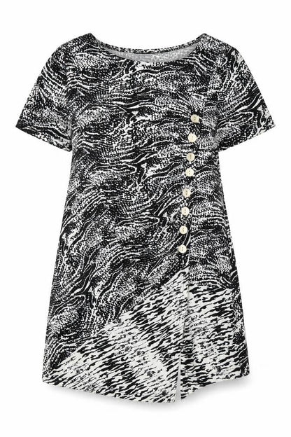 Bonprix Womens Black Animal Print Bodycon Size L