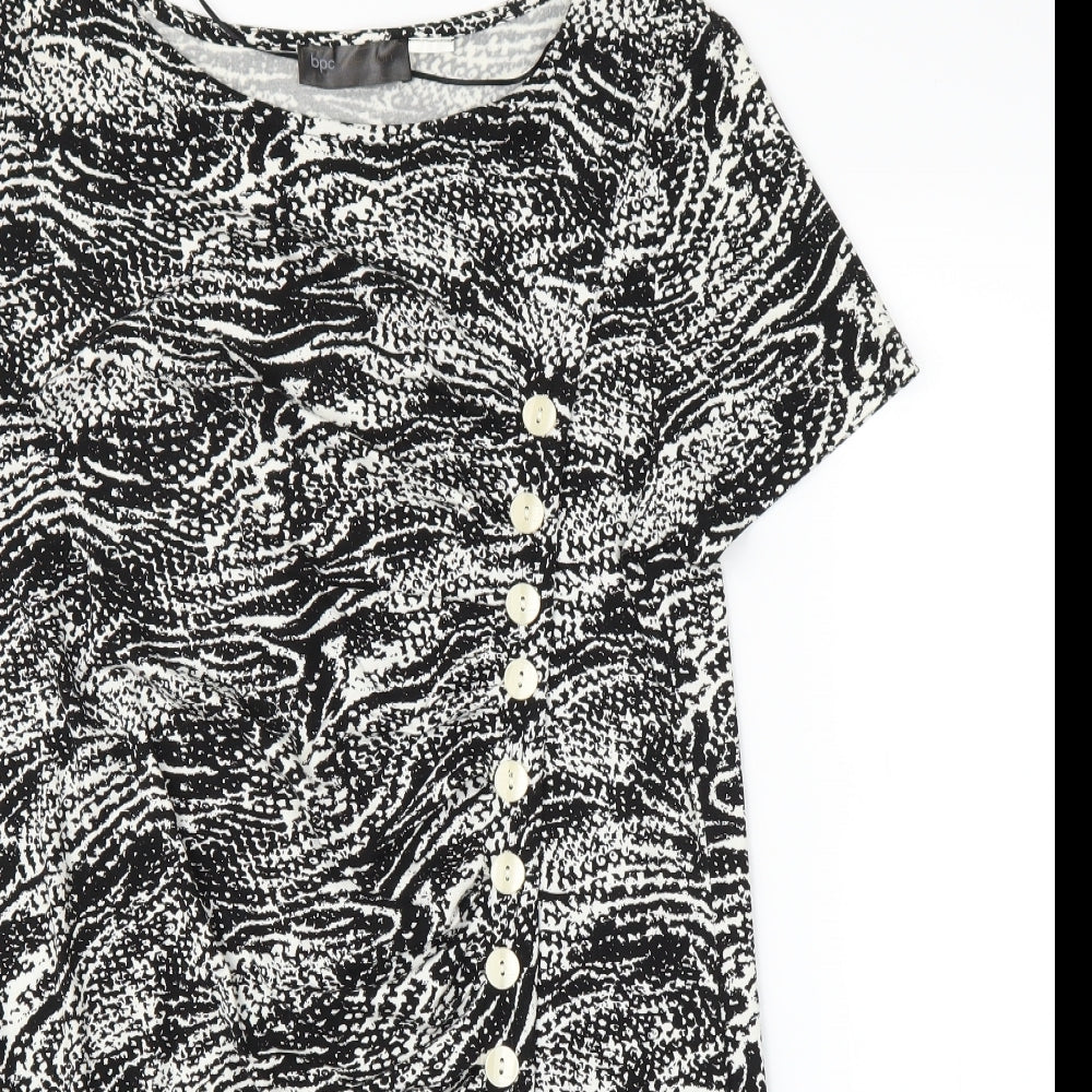BPC Womens Black Animal Print  Bodycon  Size L