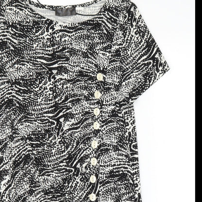 BPC Womens Black Animal Print  Bodycon  Size L