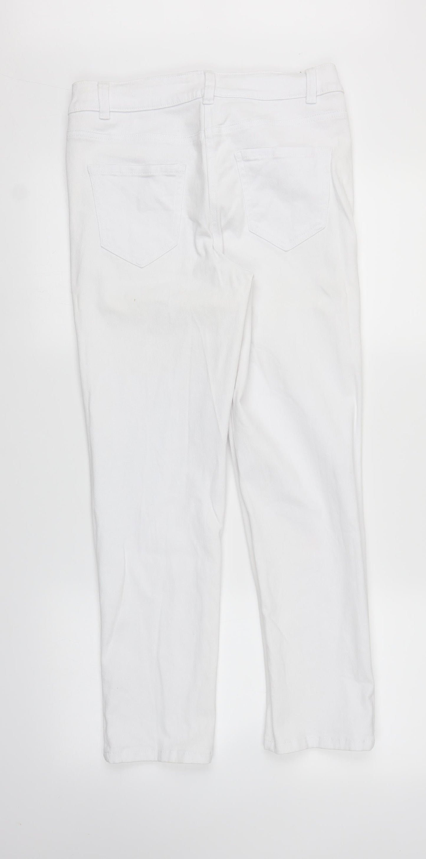 Bonmarché Womens White  Denim Straight Jeans Size 10 L27 in