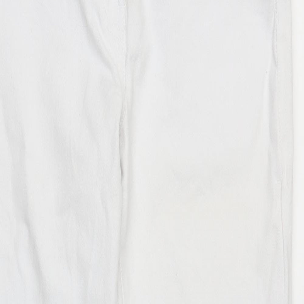 Bonmarché Womens White  Denim Straight Jeans Size 10 L27 in