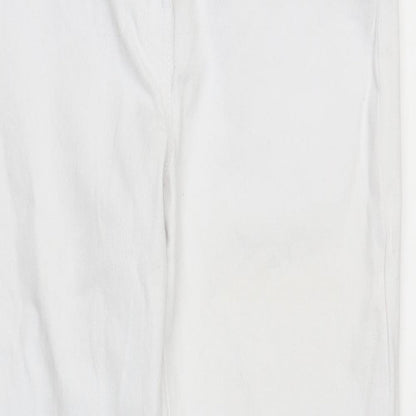 Bonmarché Womens White  Denim Straight Jeans Size 10 L27 in