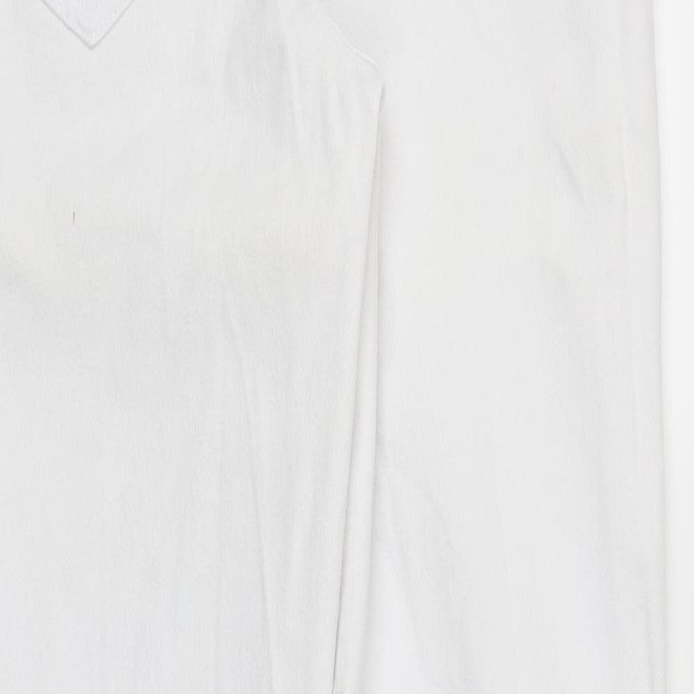 Bonmarché Womens White  Denim Straight Jeans Size 10 L27 in