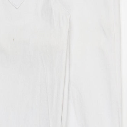 Bonmarché Womens White  Denim Straight Jeans Size 10 L27 in