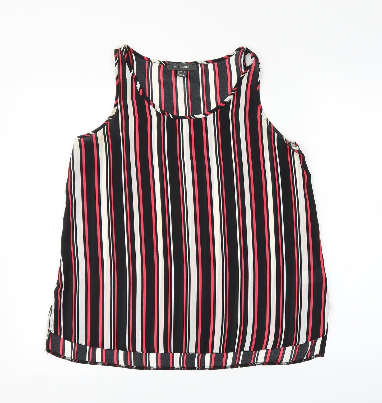 Primark Womens Red Striped  Basic Tank Size 12