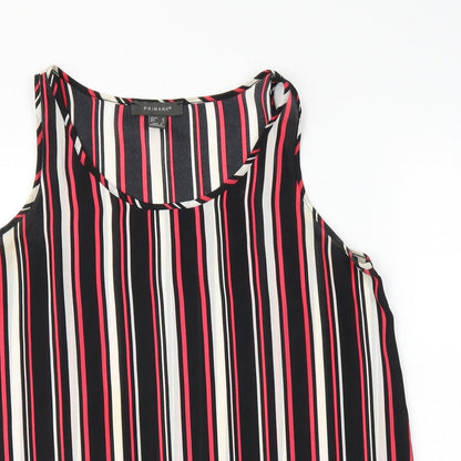 Primark Womens Red Striped  Basic Tank Size 12