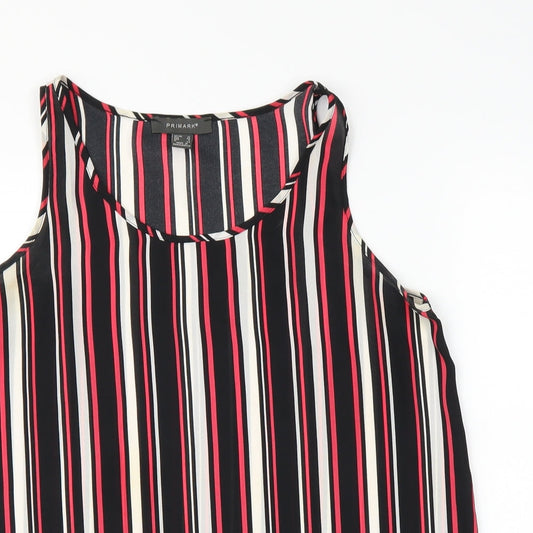 Primark Womens Red Striped  Basic Tank Size 12
