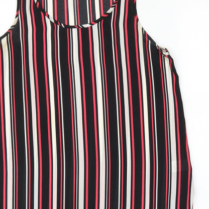 Primark Womens Red Striped  Basic Tank Size 12