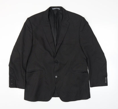 Mens UK Size 42 Preworn Regular Black Suit Jacket