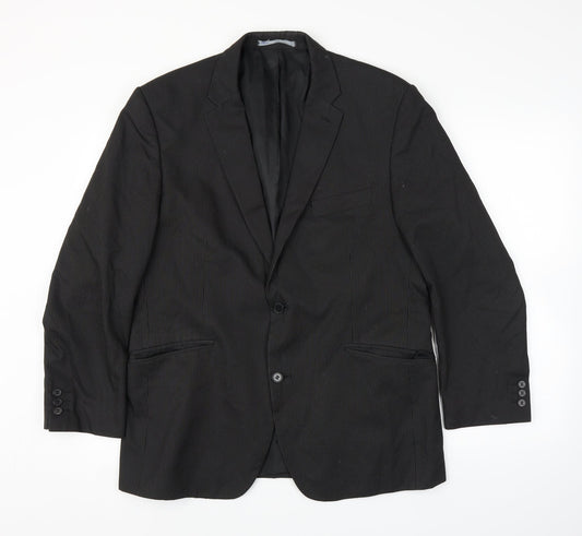 Mens UK Size 42 Preworn Regular Black Suit Jacket