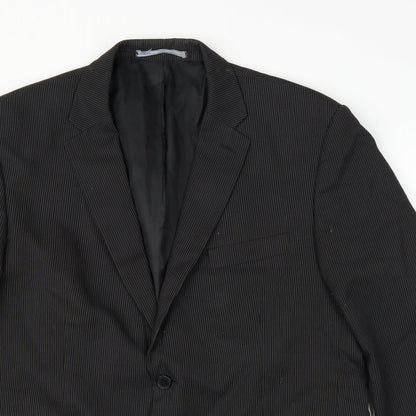 Mens UK Size 42 Preworn Regular Black Suit Jacket