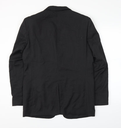 Philosophy Blues Original Mens Black Striped  Jacket Suit Jacket Size 42