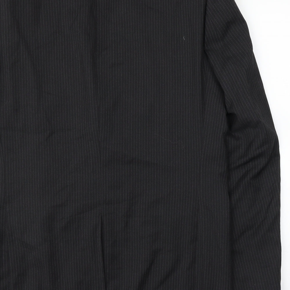 Philosophy Blues Original Mens Black Striped  Jacket Suit Jacket Size 42
