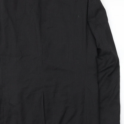Philosophy Blues Original Mens Black Striped  Jacket Suit Jacket Size 42