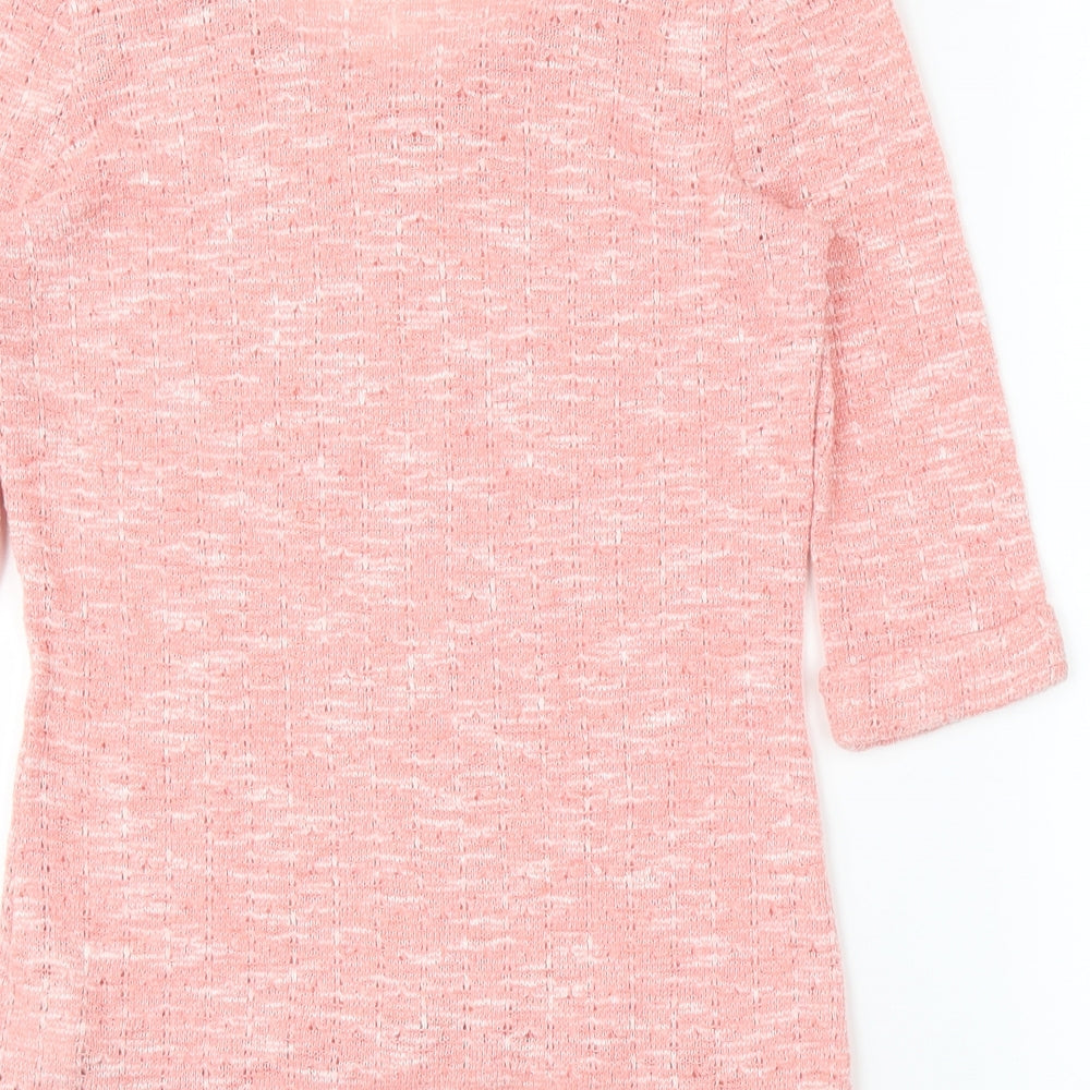 Womens UK Size 10 New Look Pink Tunic Blouse