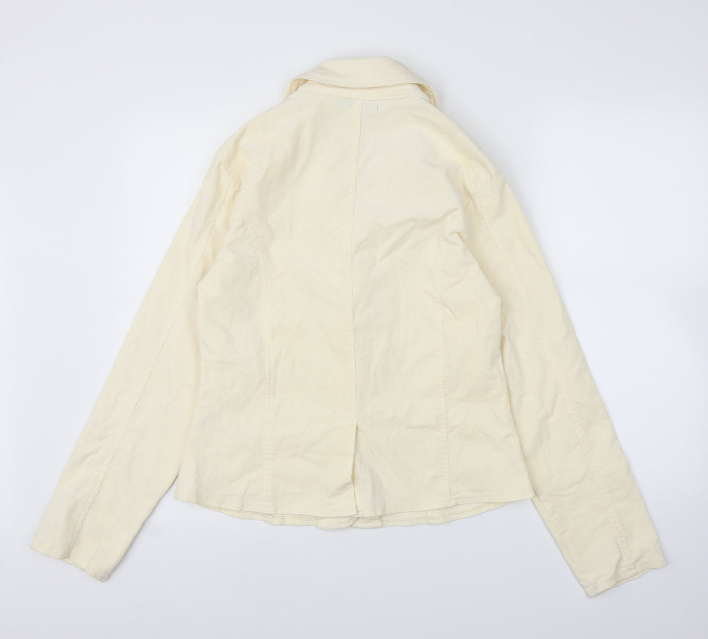 Saint Tropez Womens Ivory  Corduroy Jacket  Size XL