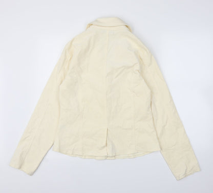Saint Tropez Womens Ivory  Corduroy Jacket  Size XL