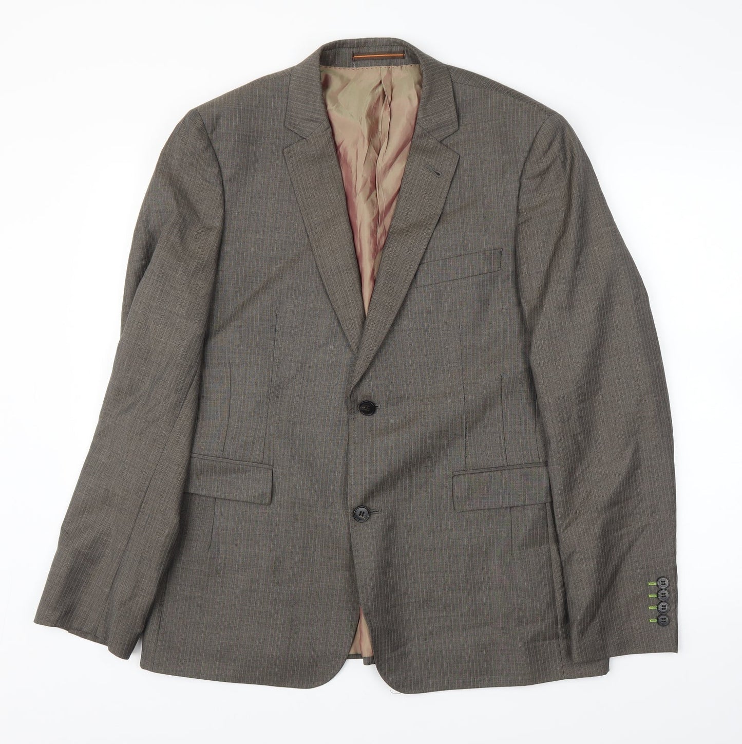 Mens UK Size 42 Topman Regular Brown Suit Jacket