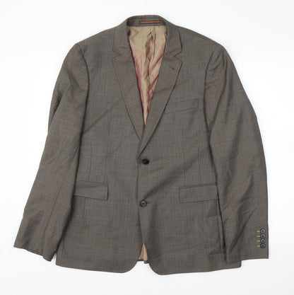 Mens UK Size 42 Topman Regular Brown Suit Jacket
