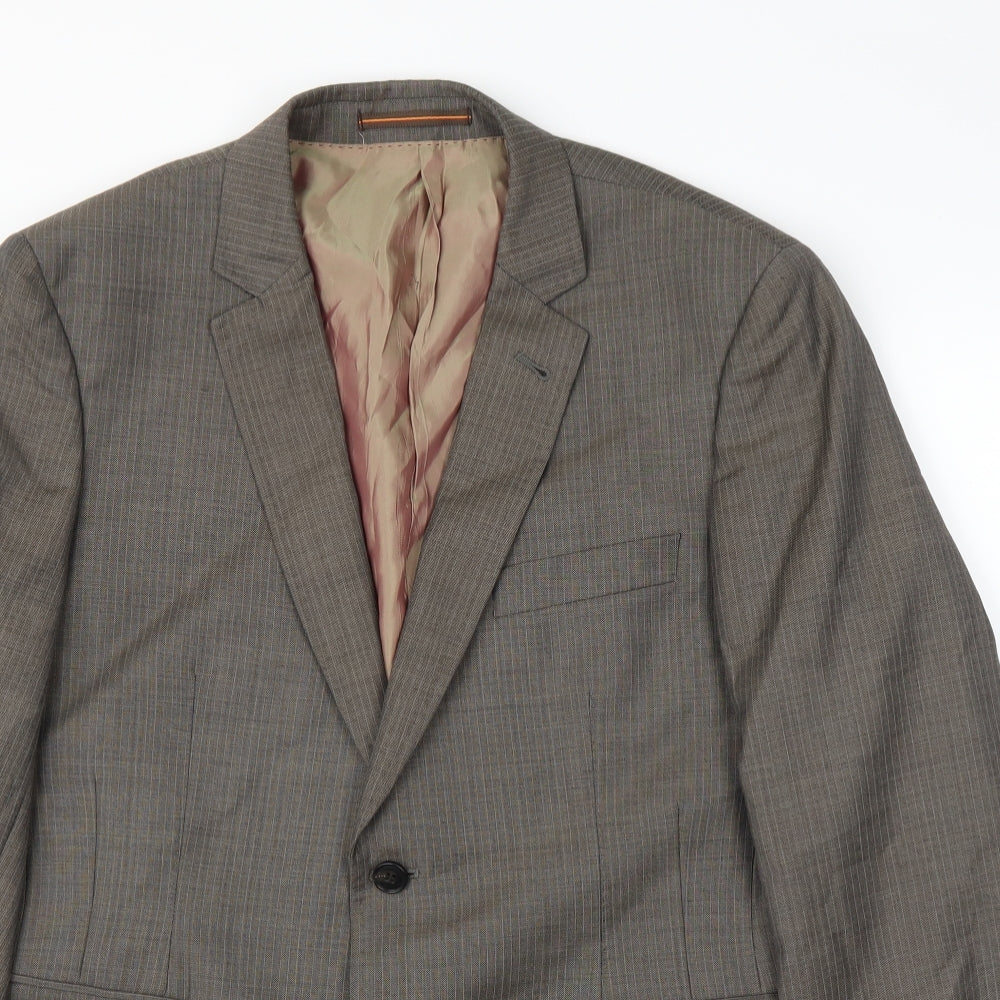 Mens UK Size 42 Topman Regular Brown Suit Jacket