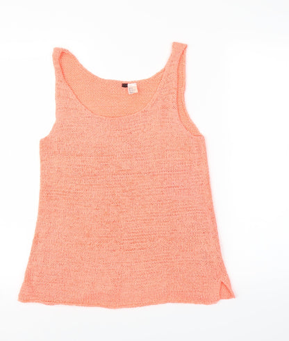 Womens UK Size 8 H&M Orange Basic Tank