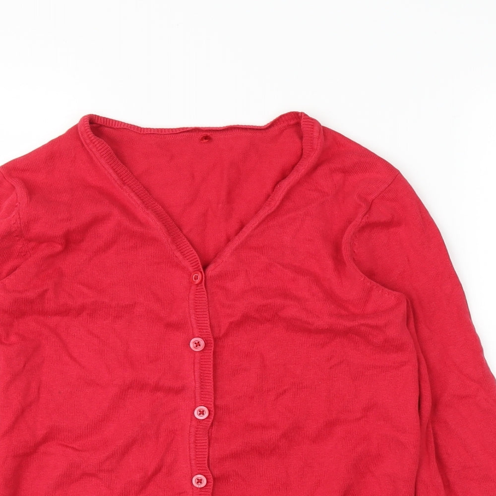 George Girls Red   Cardigan Jumper Size 9-10 Years