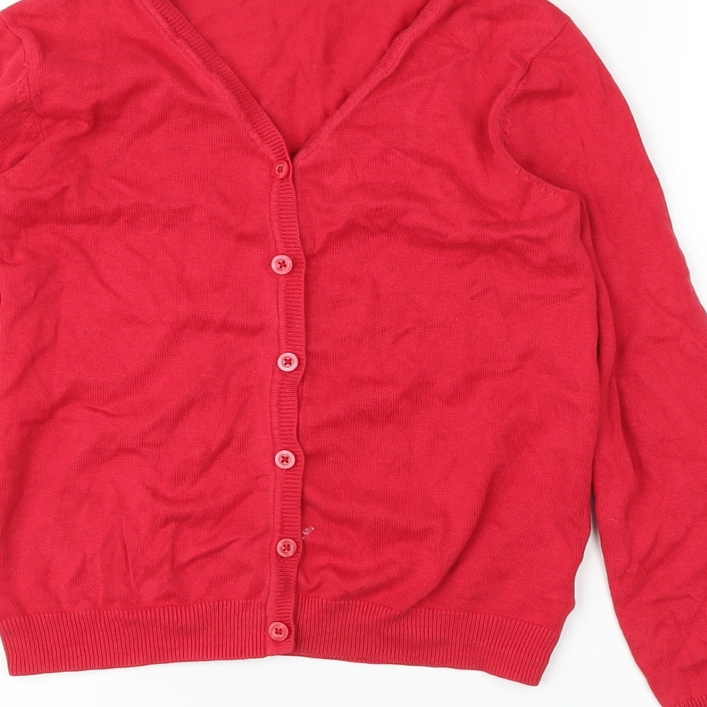George Girls Red   Cardigan Jumper Size 9-10 Years