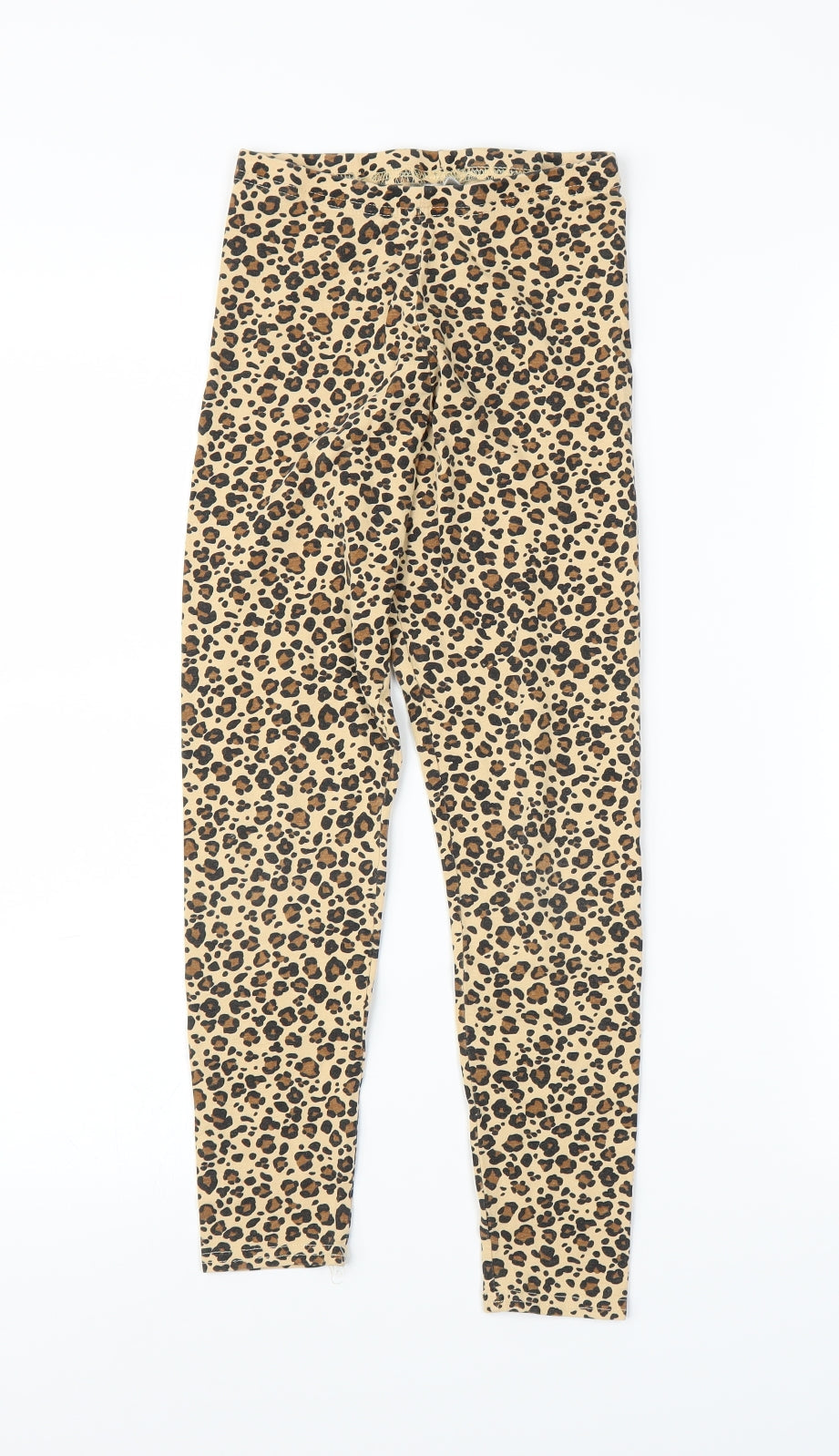 I Love Girlswear Girls Beige Animal Print  Capri Trousers Size 9 Years - Leggings