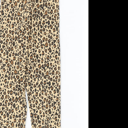 I Love Girlswear Girls Beige Animal Print  Capri Trousers Size 9 Years - Leggings