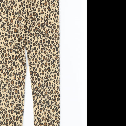 I Love Girlswear Girls Beige Animal Print  Capri Trousers Size 9 Years - Leggings