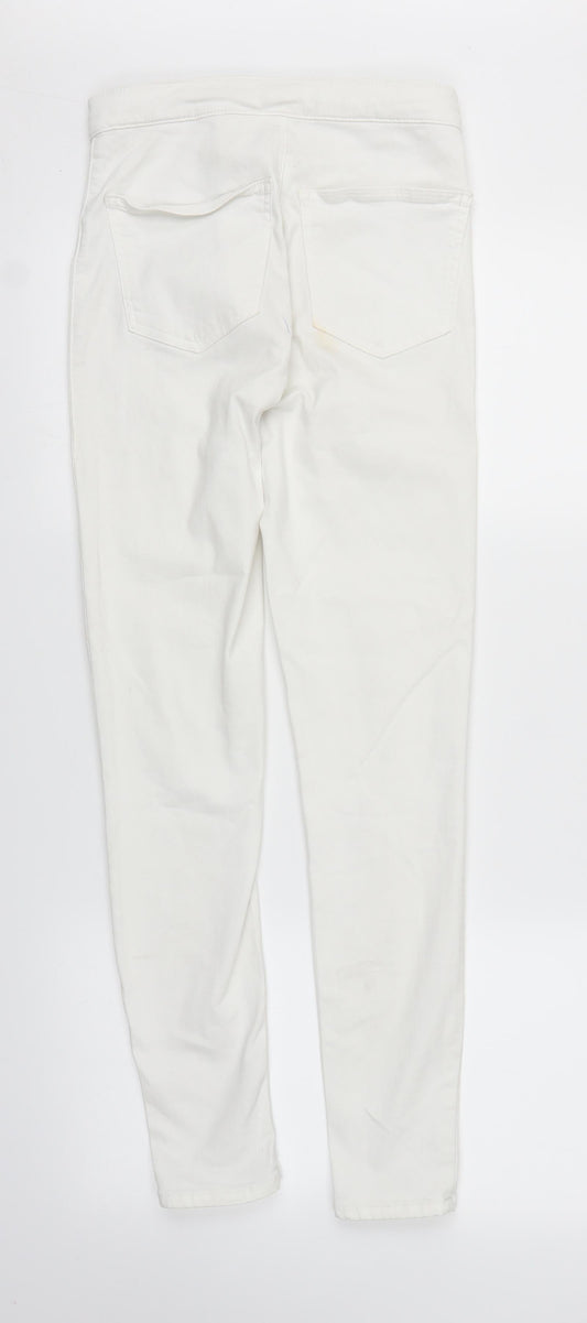 Topshop Womens White  Denim Jegging Jeans Size 28 in L27 in
