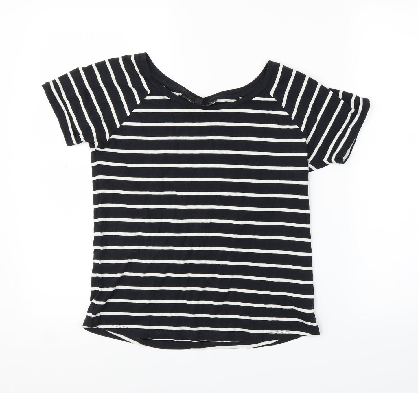 Womens UK Size 4 Topshop Blue Basic T-Shirt
