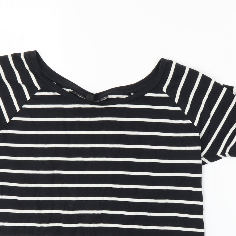 Womens UK Size 4 Topshop Blue Basic T-Shirt